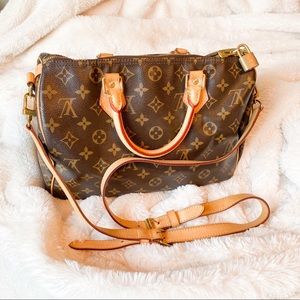 Louis Vuitton Monogram Speedy 25 Crossbody Bag